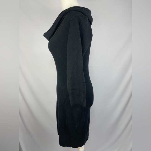 Connected Apparel Black cowl neck sweater dress women’s size S - Picture 3 of 13